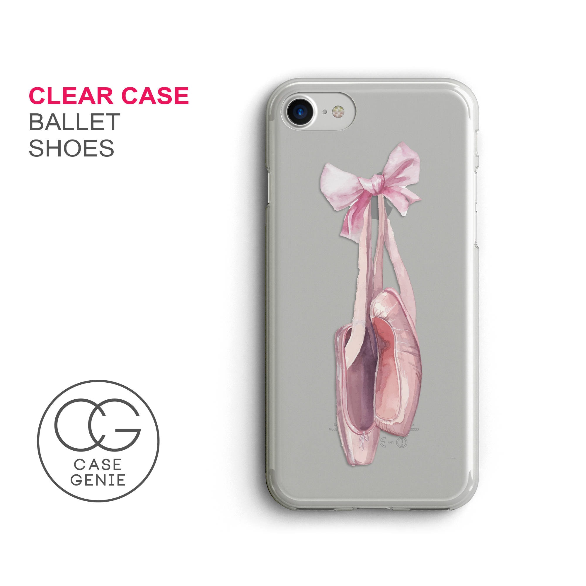 Ballet Shoes Clear Phone Case, iPhone 16 Pro Max Case