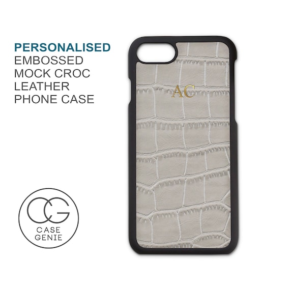 personalised croc leather phone case