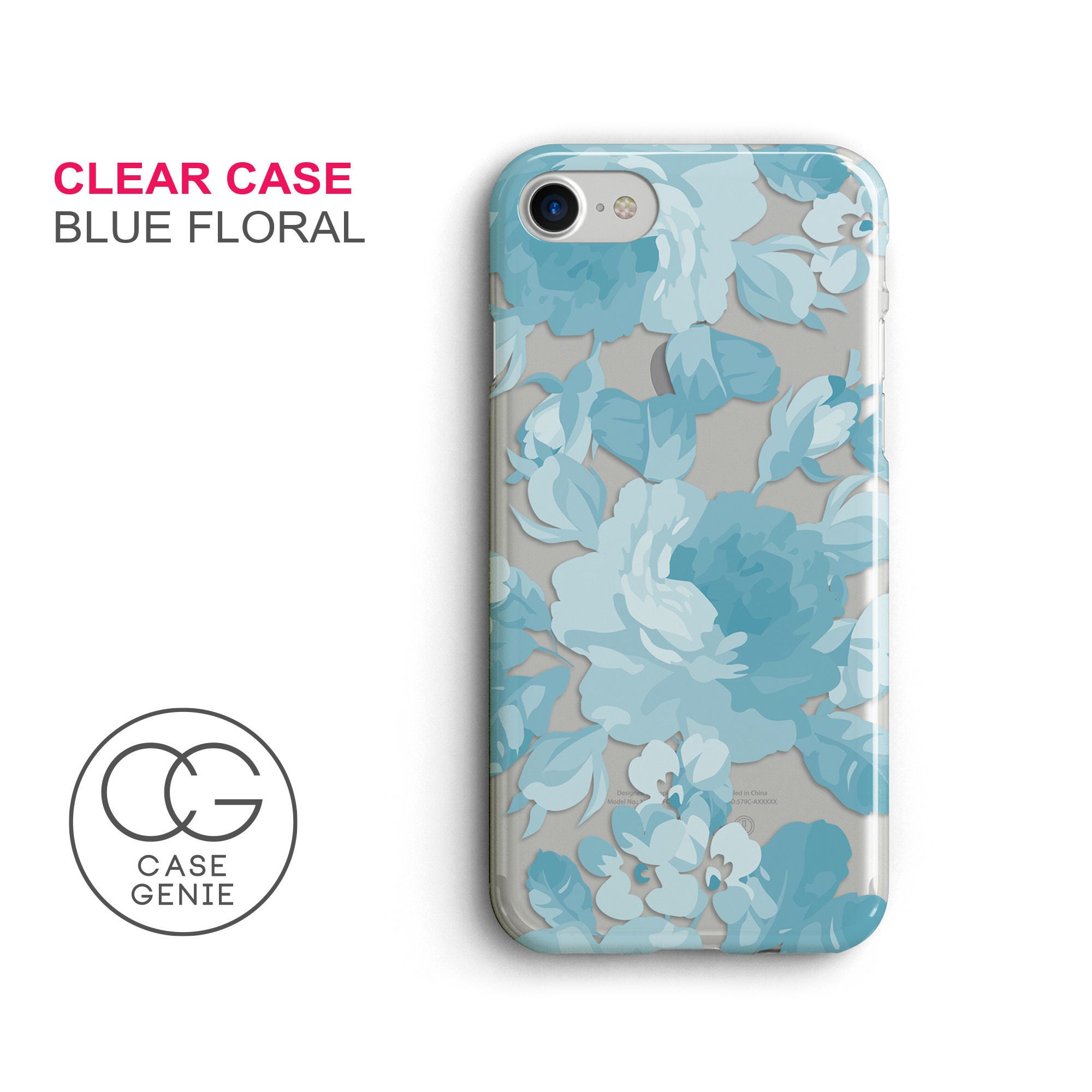Blue Floral Pattern Clear Phone Case For Iphone 12 Pro Max 11 Etsy Blue Floral Pattern Clear Phone Case For Iphone 12 Pro Max 11 Etsy