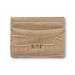 Embossed Genuine Croc Leather Card Holder Nude Initials Personalised Monogram