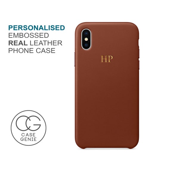 Monogram leather 2024 phone case