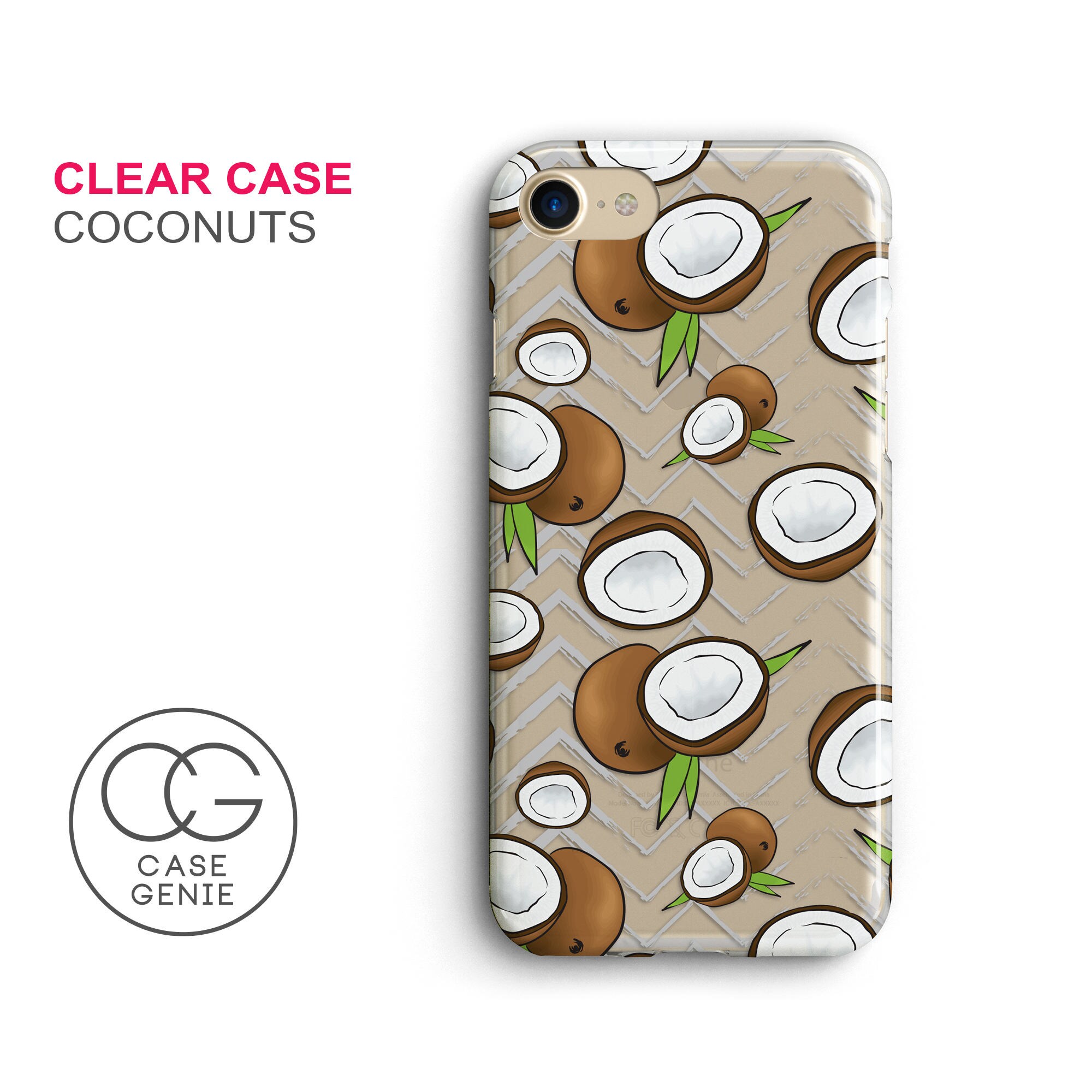 Coconuts Clear Phone Case For Iphone 13 Pro Max And 12 11 Mini Etsy