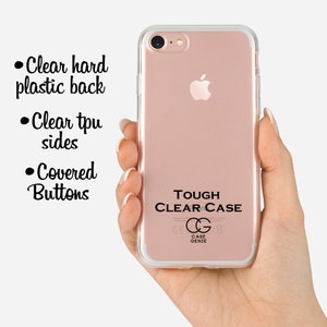 Personalised Handwritten Name Clear Phone Case, iPhone 15 Pro Max Case, iPhone 14 12 11 Mini Plus Cell Cover TPU Hybrid Tough Bumper Custom Bild 5