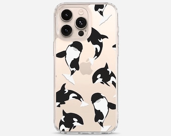 Orca Whale Clear iPhone Case: Glossy Animal Cell Cover