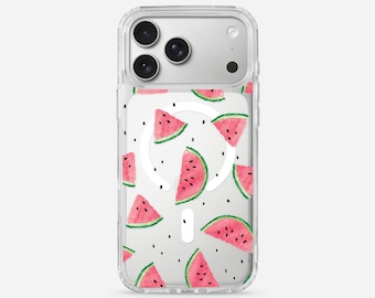 Watermelon Pattern Clear iPhone Case: Slim Protective Cell Cover