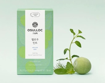 Organic Peppermint Herbal Tea | Refreshing Mint Blend | Korean OSULLOC 20 Bags