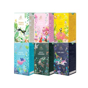 TICLIPS Premium Korean Tea - Choose Your Flavor | Rooibos Earl Grey Oolong Ginger Peach Cinnamon Apple 30g 20 Tea Bags SSanggye