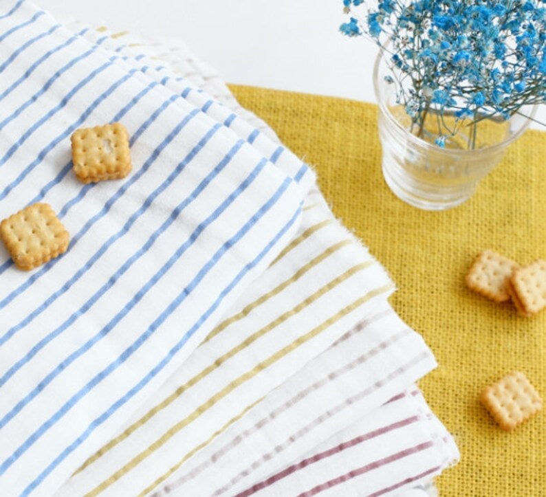 Double Gauze Fabric by the yard Soft Stripe_59 wide 4YO Etsy