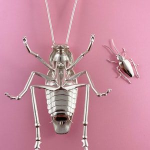 PESTS & Parasites - Cockroach - Six Inches - Sterling Silver