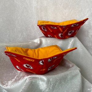 Reversible Bowl Cozy Made With Licensed Kansas City Chiefs Fabric
