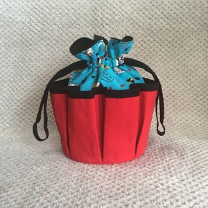 Bucket Organizer Bag Made With Licensed Incredibles Fabric