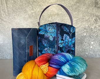 Blue Batik Project Bag