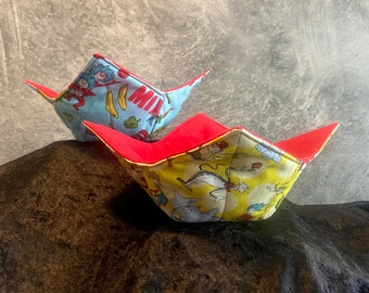 Reversible Bowl Cozy Made With Licensed Dr. Seuss Fabric