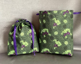 Treasure Bag Made With Licensed Hulk Fabric