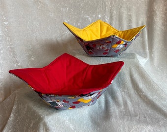 Knitting Chickens Reversible Bowl Cozy