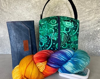 Green Batik Project Bag