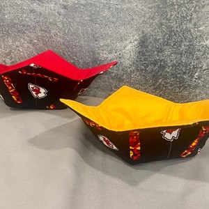Reversible Bowl Cozy Made With Licensed Kansas City Chiefs Fabric