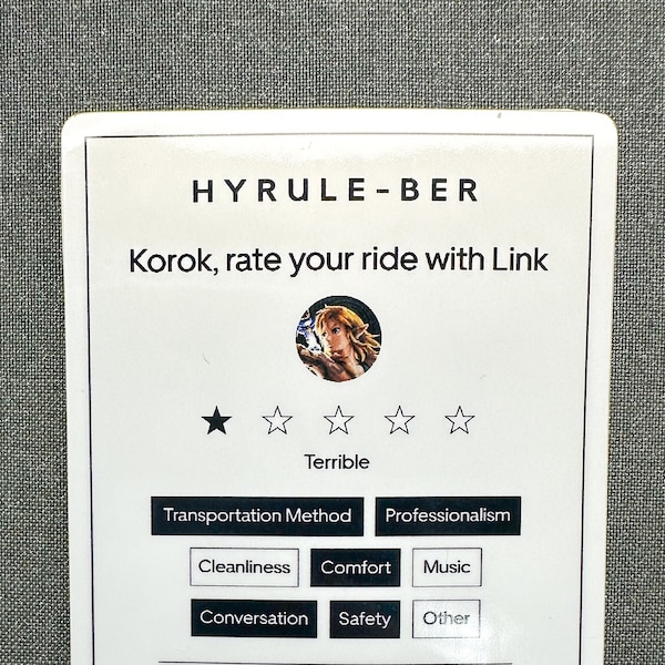 TOTK Link Korok Hyrule-BER - Water Resistant Sticker