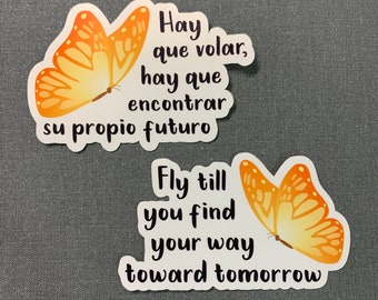 Dos Oruguitas Mariposas Encanto - Water Resistant Sticker