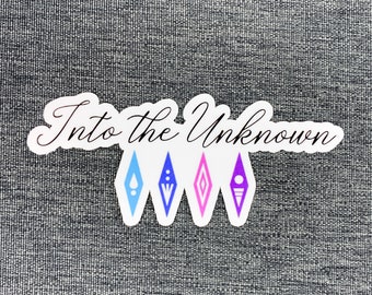 Into the Unknown Frozen II - Water Resistant Vinyl Sticker