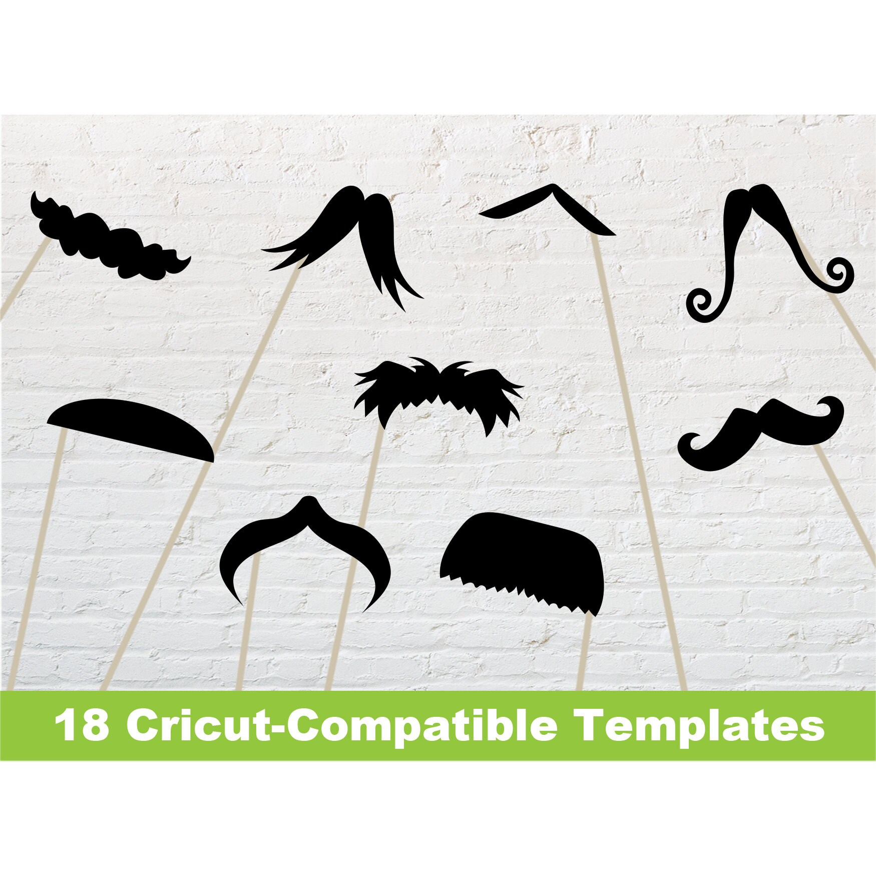 Plantilla Cricut Divertido Bigotes 18 Pack fiesta foto cabina | Etsy