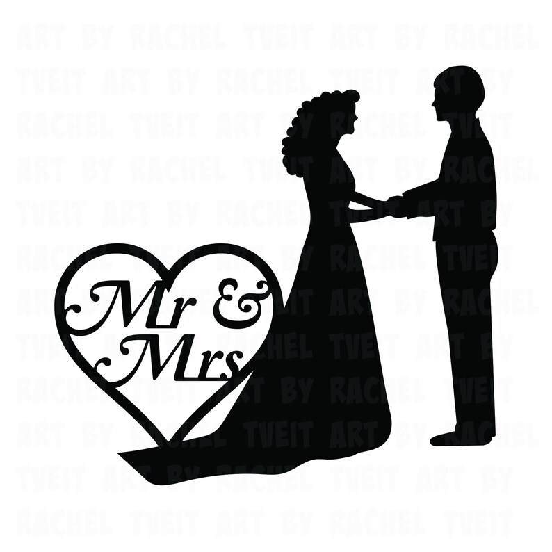 Download Cricut custom wedding cake topper curly hair pack no fill ...