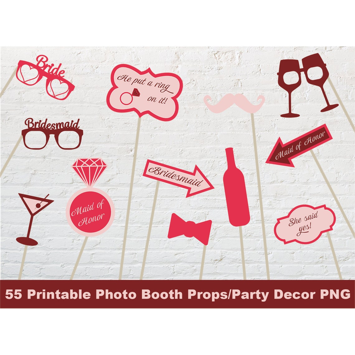 Bridal Photo Booth Prop Decoration Sign Printables Wedding - Etsy