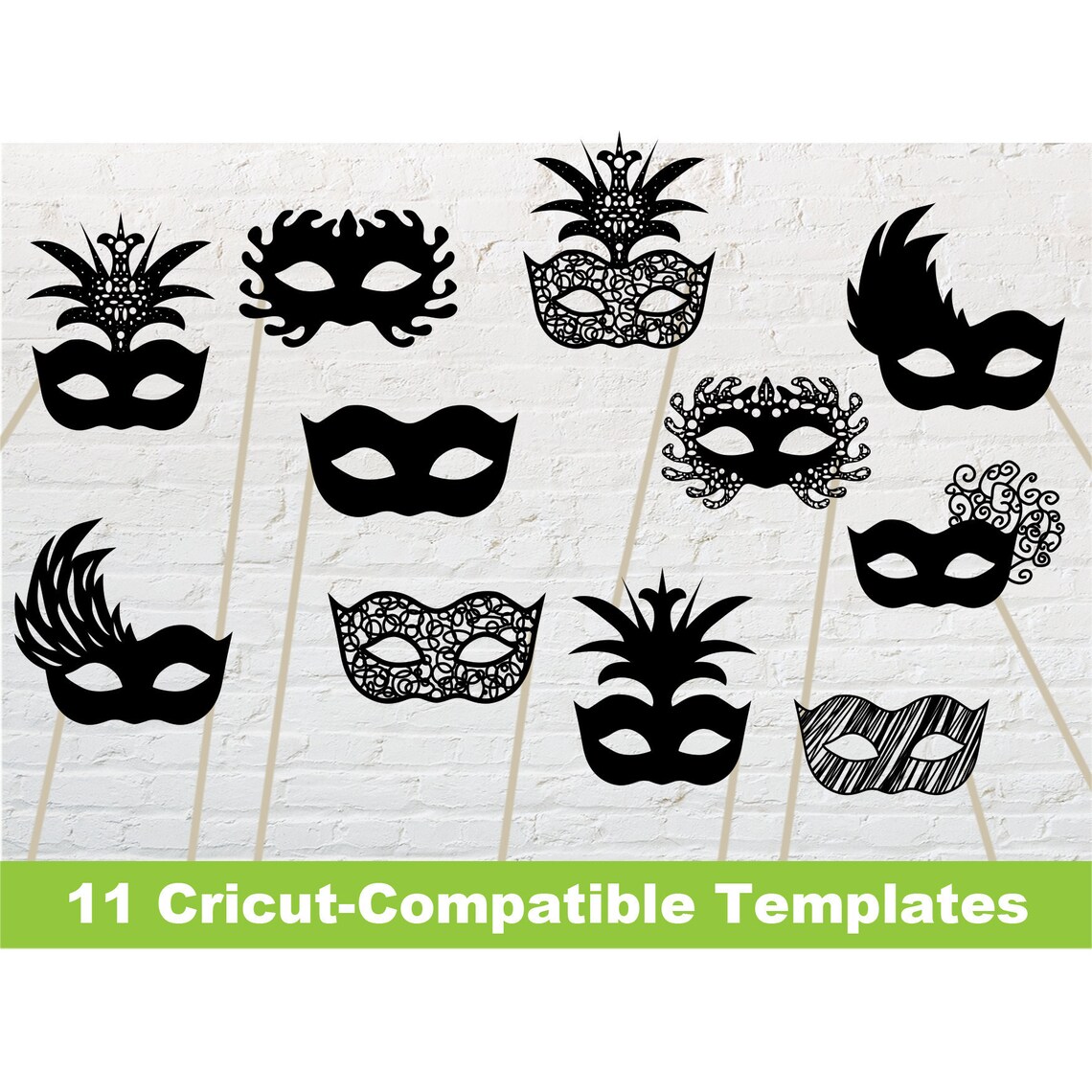 Cricut Template Eye Masks Masquerade Party Halloween Costume Etsy