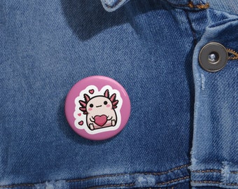 Valentine's Day Axolotl Button Pin - Reptile Character - Trendy - Sticker Designed - Anime - Cute Backpack Pins Accessories