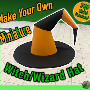 Mini Witch/Wizard Hat EVA Foam Template for Halloween - PDF Pattern