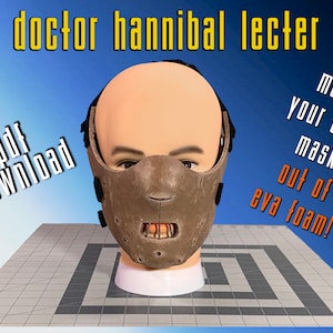Hannibal Lecter Mask PDF Pattern - EVA Foam Template - The Silence of the Lambs