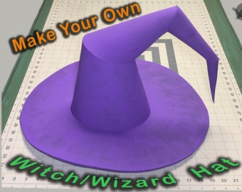 Witch/Wizard Hat EVA Foam Template for Halloween - PDF Pattern
