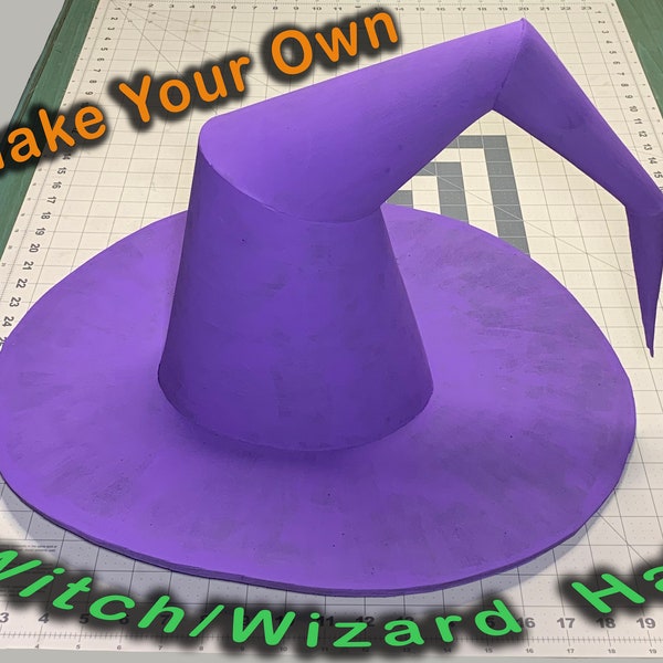 Witch/Wizard Hat EVA Foam Template for Halloween - PDF Pattern