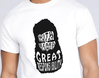 Grande barba vem com grande responsabilidade – camiseta clássica unissex com gola redonda