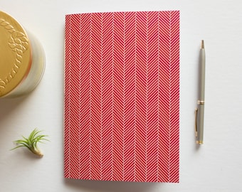 Red Herringbone Journal