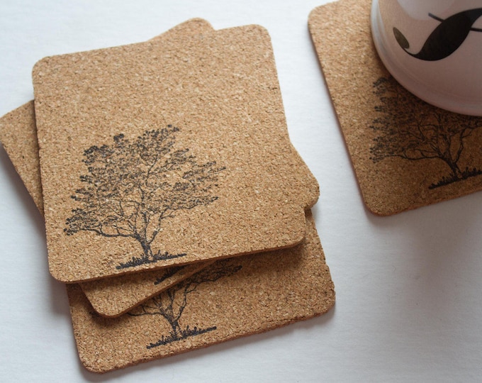 Tree Cork Coasters