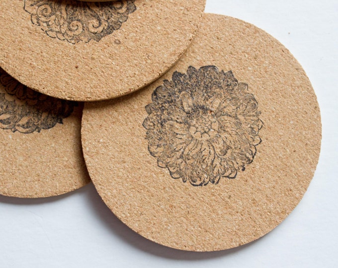 Double Sided Round Cork Coasters