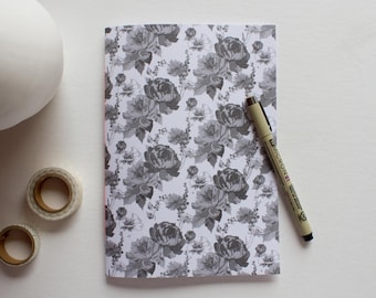 Black & White Floral Notebook