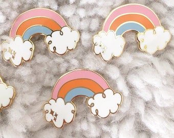 regenboog pin, christelijke regenboog pin, regenboog pin klein, schattige regenboog emaille pin, God houdt zijn beloften, aanmoedigingscadeau, pastel regenboog