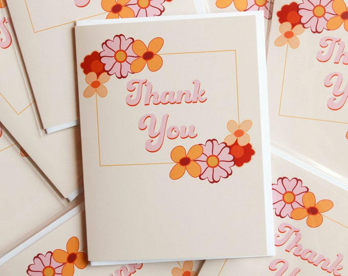 70's Inspired Thank You Card