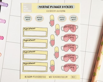 Migraine Planner Stickers