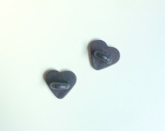 Black Rubber Pin Backs