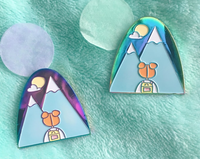 Rainbow Pastel Mountain Enamel Pin