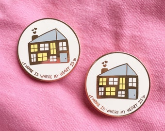 home sweet home pin, enamel pin, homebody pin, stay home, take me home, rose gold enamel pin, cute enamel pin, enamel pins, introvert pin