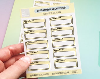 Appointment Planner Sticker Sheet