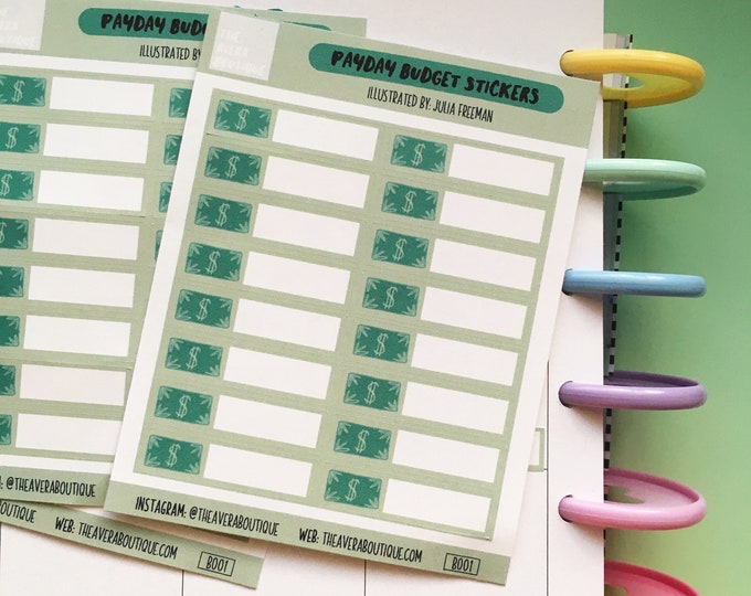 Payday Budget Planner Sticker Sheet