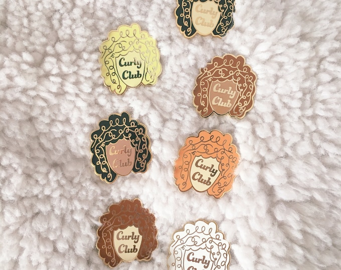 Curly Club Enamel Pin