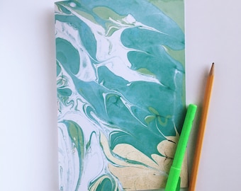 Green Marbled Journal
