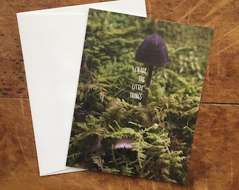 Enjoy the little things greeting card - The Great Smokey Mountains