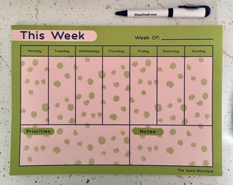 Large Weekly Planner Pad